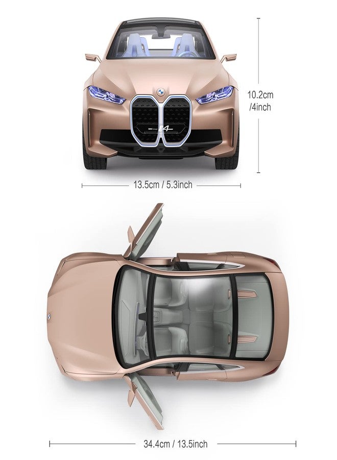 راستار سيارة راستار بي إم دبليو i4 تعمل بجهاز تحكم عن بعد، سيارة لعبة بي إم دبليو i4 كونسبت بمقياس 1/14، سيارة بي إم دبليو ذهبية مصبوبة للأطفال والأولاد والبالغين - Image 3