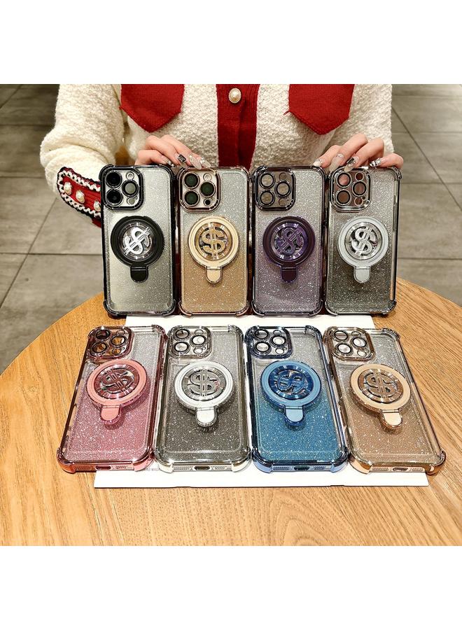 S-TOP Case For iPhone 13 Space Gradient Glitter MagSafe Holder Phone Case with Lens Film - Image 2