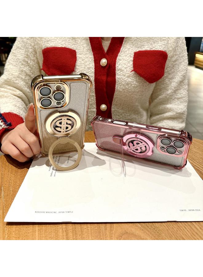 S-TOP Case For iPhone 13 Space Gradient Glitter MagSafe Holder Phone Case with Lens Film - Image 4