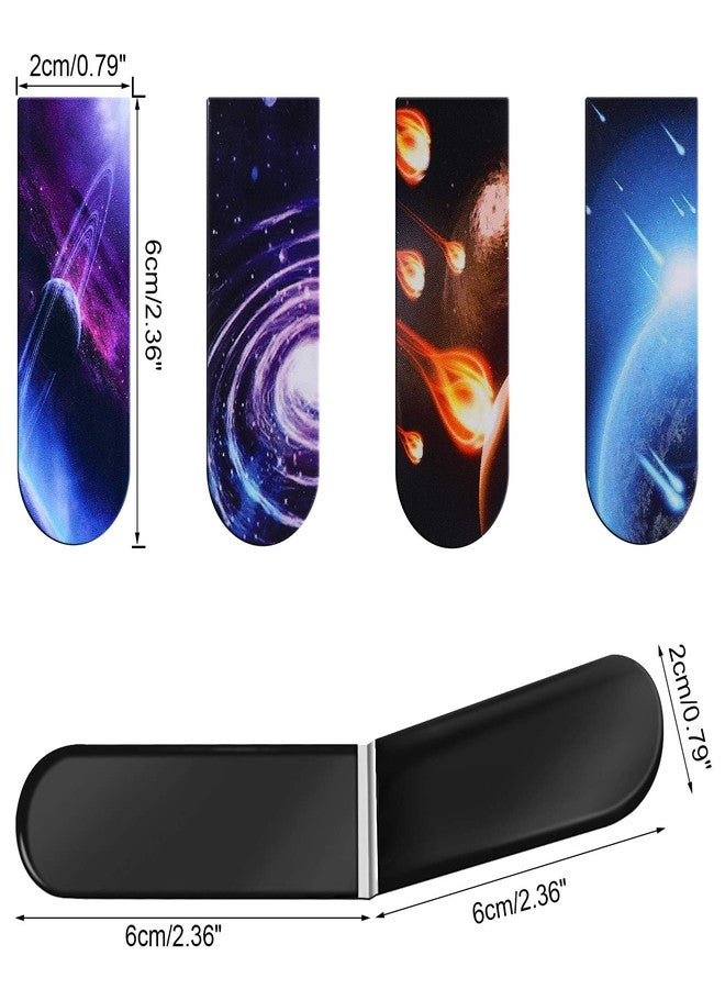 MWOOT 30 Pieces Universe Galaxy Magnetic Bookmark,MWOOT Starry Sky Magnet Page Book Markers Set,Assorted Magnetic Page Clips Bookmarks for Students Reading(2x6cm,30 Styles) - Image 3