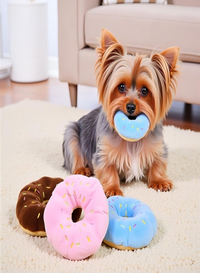 SelHeng 3 Pcs Colorful Donut-Shape Squeaky Squeaker Puppy Dog Pet Cat Kitten Sound Chews Toy Sturdy and Practical Simple and Sophisticated Design, Pet Dog Squeak Toys to Keep Dogs Busy - Image 5