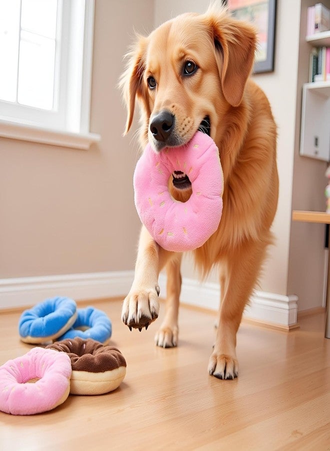 SelHeng 3 Pcs Colorful Donut-Shape Squeaky Squeaker Puppy Dog Pet Cat Kitten Sound Chews Toy Sturdy and Practical Simple and Sophisticated Design, Pet Dog Squeak Toys to Keep Dogs Busy - Image 4