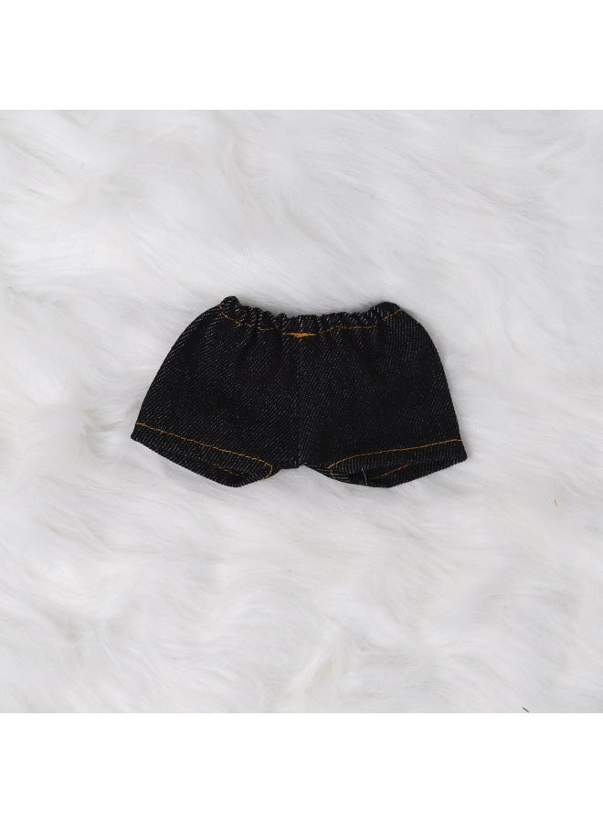 10cm Doll 20cm Cotton Doll Trousers Suit Denim Coat Pants Cotton Doll Clothes-Specifications:10cm-color:Black Non-penetrating Jeans - Image 1