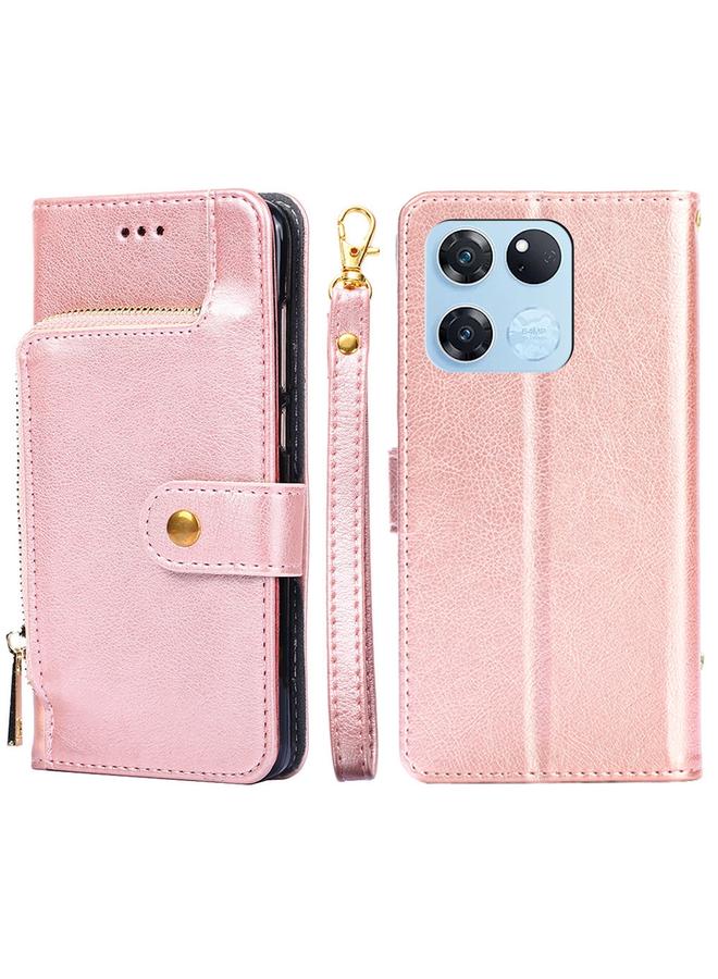 اس-توب جراب لهاتف OnePlus Ace Racing بسحاب من البولي يوريثان الحراري + جراب جلدي قلاب أفقي - Image 1