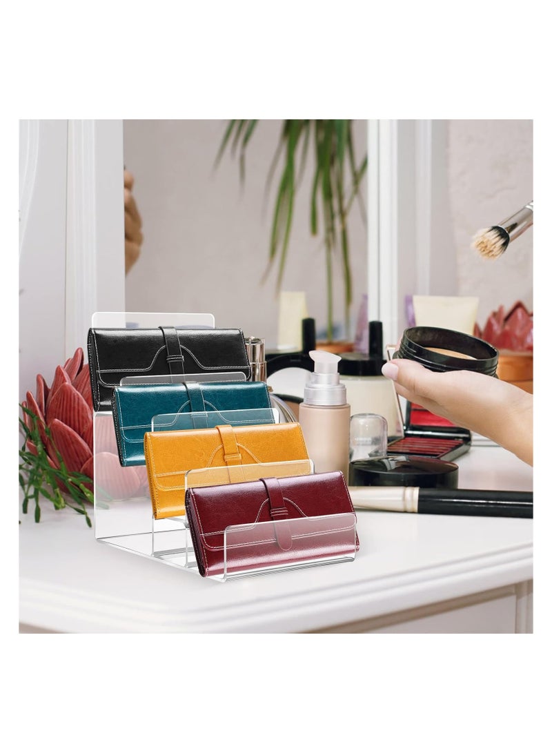 Raxoom Wallet Display Rack Acrylic Wallet Holder Purse Stand Shelf Jewelry Glasses Display Riser for Retail Store Home  - Image 5