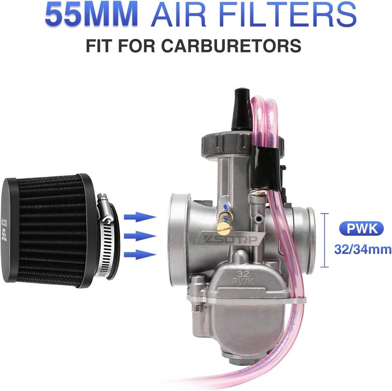 ZSDTRP 2PCS Universal Motorcycle Air Filter 55MM - Image 5