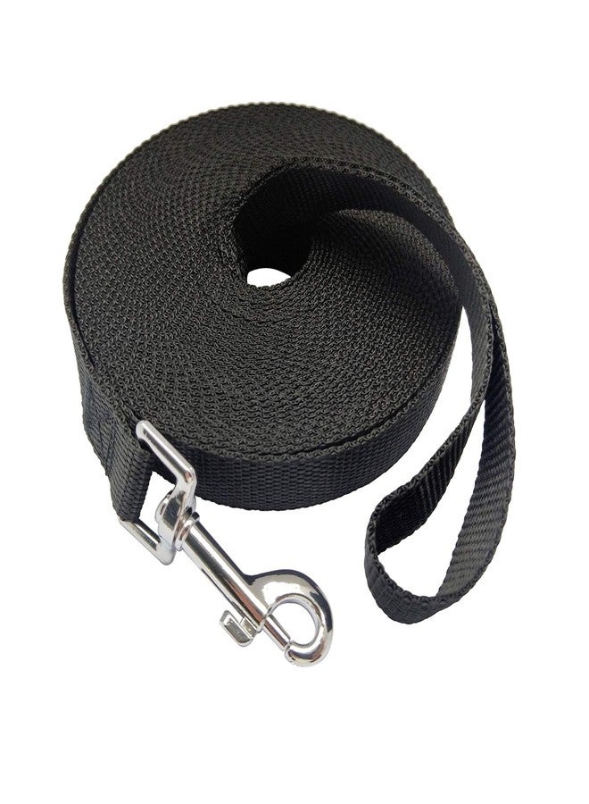 MANDAO Nylon Training Dog Leash for Small Medium Large Dogs, 15ft 20ft 30ft 50ft Long Leash Dog/Puppy Lead for Obedience Recall Training, Camping (30ft, Black) - Image 1