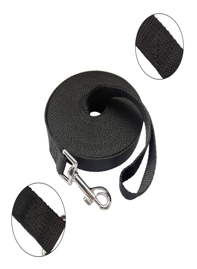 MANDAO Nylon Training Dog Leash for Small Medium Large Dogs, 15ft 20ft 30ft 50ft Long Leash Dog/Puppy Lead for Obedience Recall Training, Camping (30ft, Black) - Image 2
