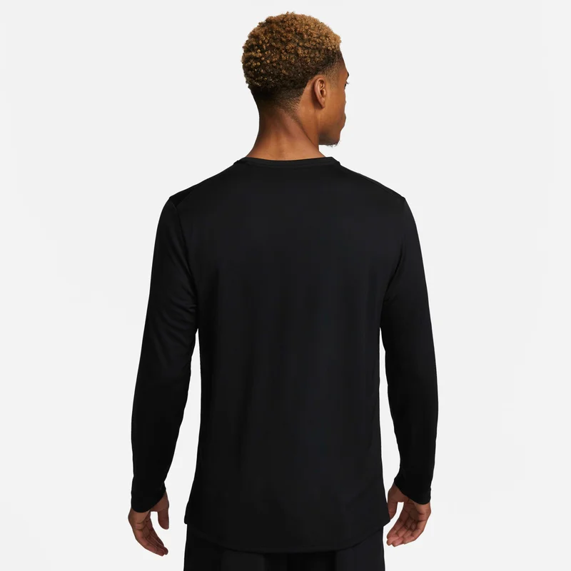 Nike Black Men's Miler Dri-FIT UV Running Top for Men | Best Price UAE