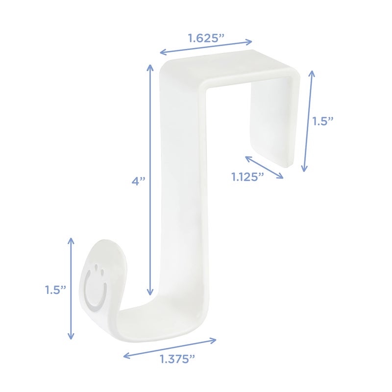 Ubbi Multi-Use Potty and Utility Hook, No Hardware Or Installation Needed, Durable and Sturdy to Hang Over Toilet Tank Or Door, Polypropylene, White - Image 2