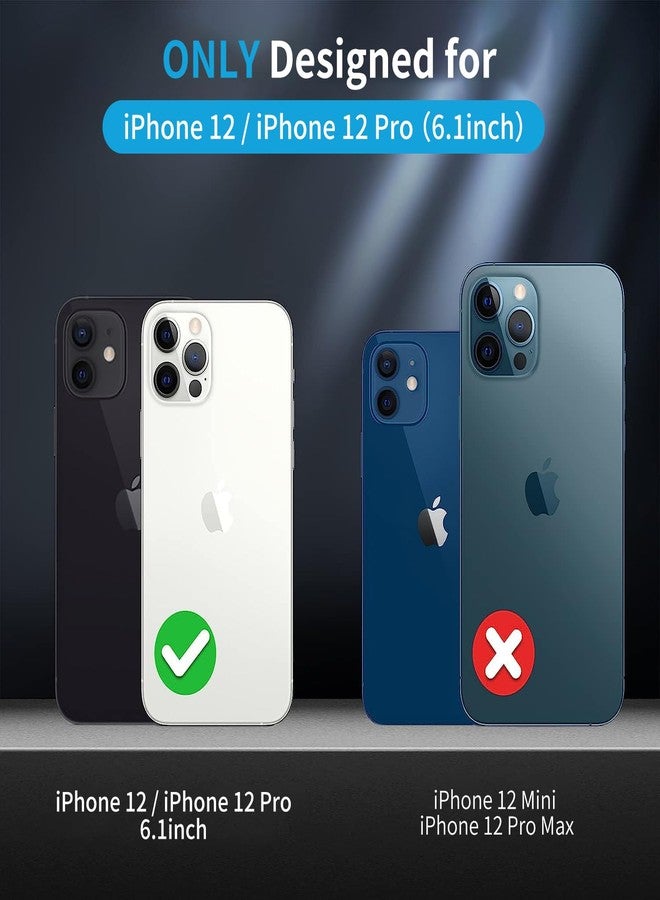 جراب Yriklso لهاتف iPhone 12، مقاوم للصدمات لهاتف iPhone 12 Pro، حماية من السقوط بمعايير عسكرية، غطاء خلفي صلب رفيع وشفاف، لون أخضر غير لامع - Image 2