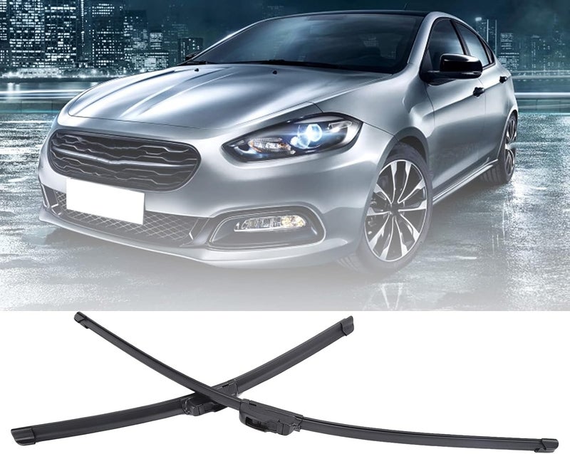 klarako Windshield Wiper Blades, 2pcs Bracketless Wiper Replacement for Viaggio Front Windshield - Image 4