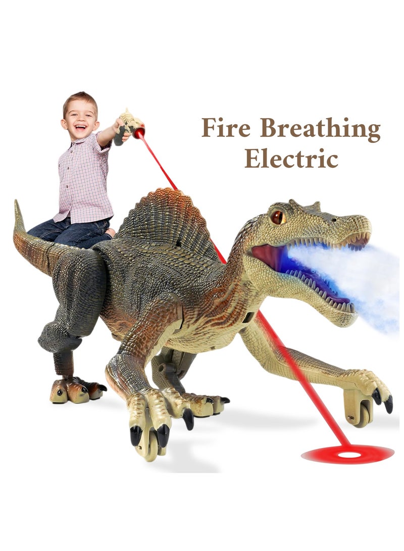 أوزيغالور لعبة ديناصور سبينوصور، روبوت ديناصور كهربائي قابل لإعادة الشحن مع صوت زئير وعينين LED، هدية تعليمية للأطفال الصبيان والبنات من عمر 3 سنوات فما فوق - Image 1