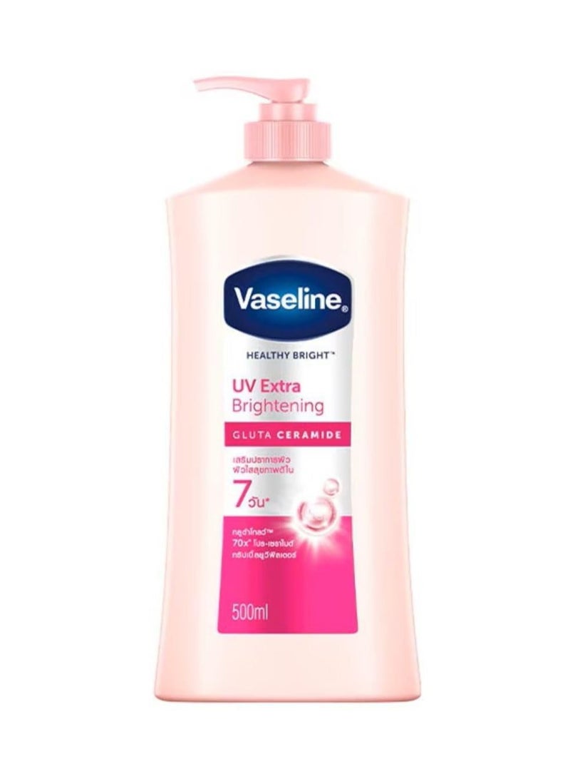 Vaseline VaselineHealthy Bright UV Extra Brightening Gluta Glow Body Lotion, 500ml - Image 1