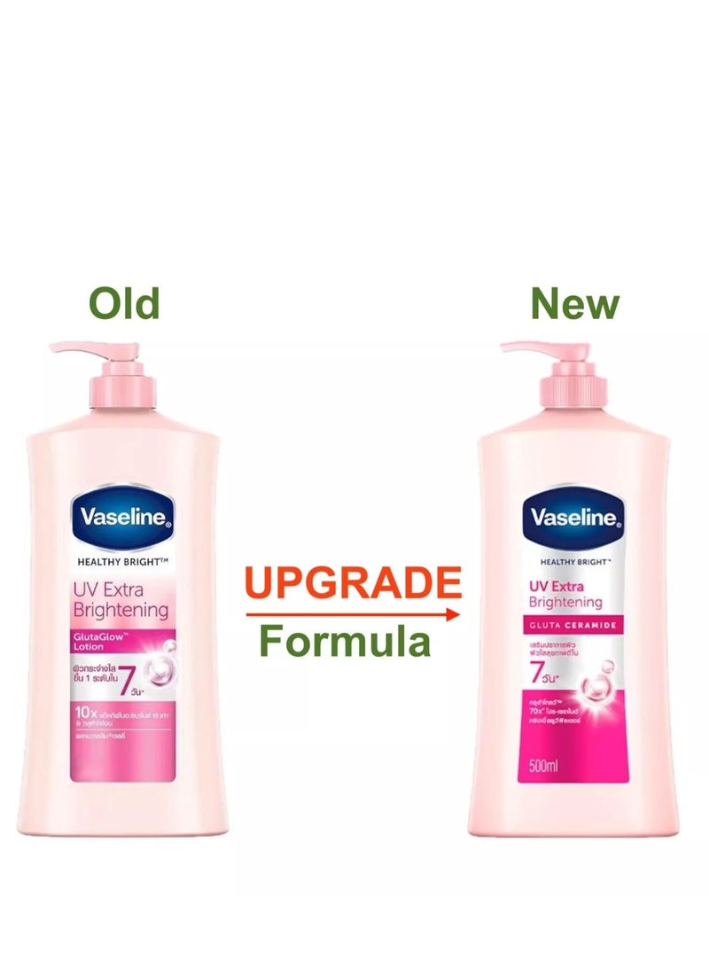 Vaseline VaselineHealthy Bright UV Extra Brightening Gluta Glow Body Lotion, 500ml - Image 3