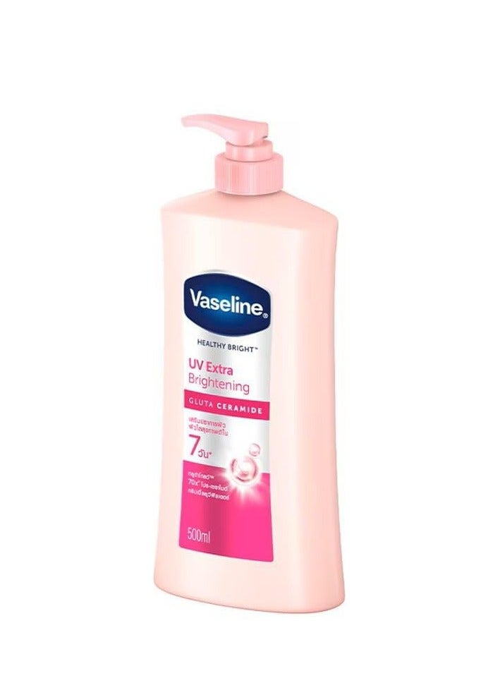 Vaseline VaselineHealthy Bright UV Extra Brightening Gluta Glow Body Lotion, 500ml - Image 2
