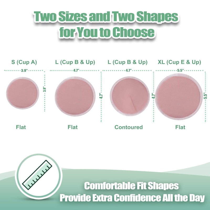 wegreeco Nursing Breast Pads (14 Pack) + Laundry Bag & Travel Storage Bag, 4.7 inch Option - Washable & Reusable Breastfeeding Nursing Pads (Mild, Large) - Image 5