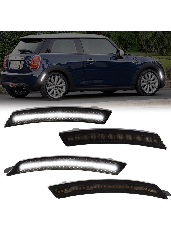 Gempro LED Side Marker Lights Front Rear Fender Marker Lamps for 2008-2014 MINI Cooper R55 R56 R57 R58 R59 R60 R61, Smoked Len - Image 1