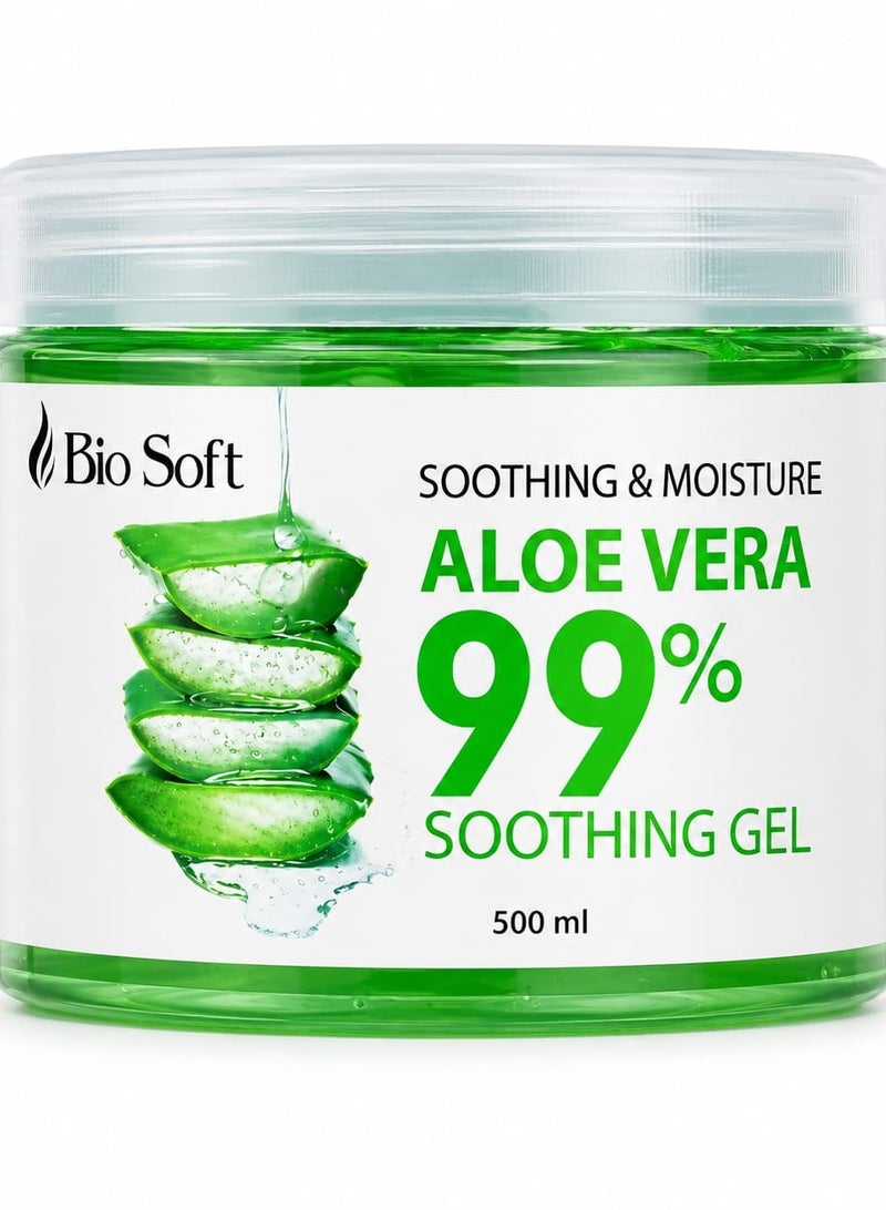 Biosoft Aloe Vera Gel for Skin - 500ml - Image 1