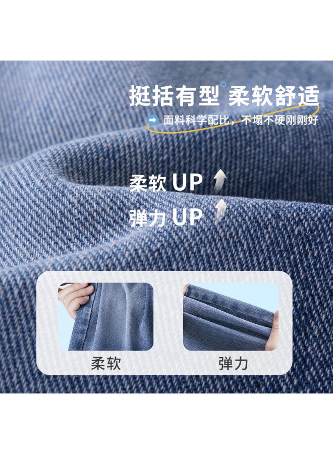 Pepco Girls' Denim Jeans Spring And Autumn New Loose Fit Straight Leg Pants Slimming Long Pants Blue Size 110 - Image 2