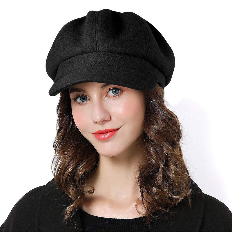 Sumolux Women Beret Cap Newsboy Hat French Wool Classic Autumn Spring Winter Hats - Image 1