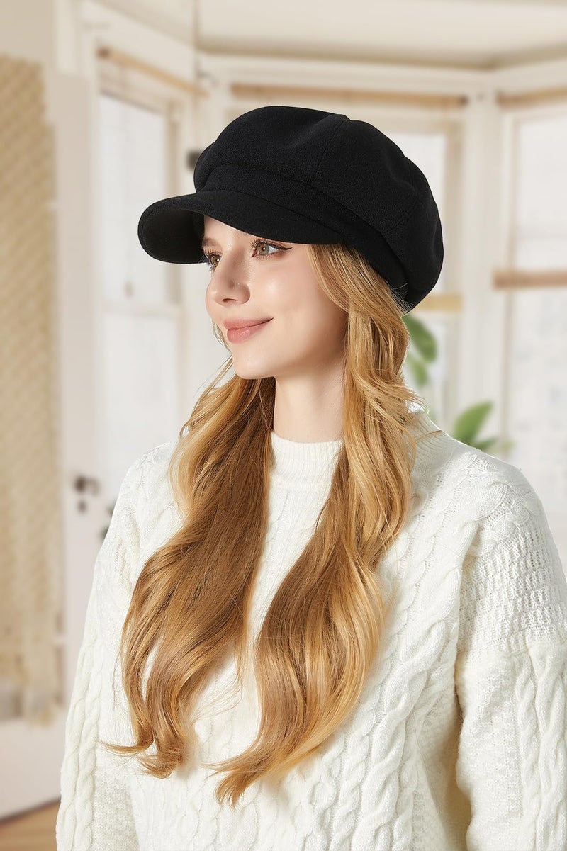 Sumolux Women Beret Cap Newsboy Hat French Wool Classic Autumn Spring Winter Hats - Image 4