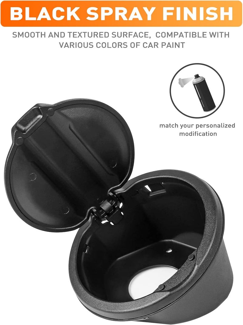 Savadicar Gas Cap Cover for Jeep Wrangler JL JLU 2018-2025 - Black ABS & Aluminum Alloy - Image 3