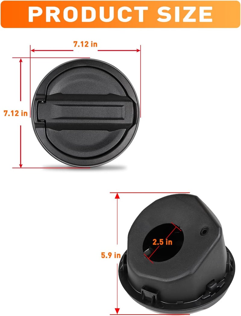 Savadicar Gas Cap Cover for Jeep Wrangler JL JLU 2018-2025 - Black ABS & Aluminum Alloy - Image 5