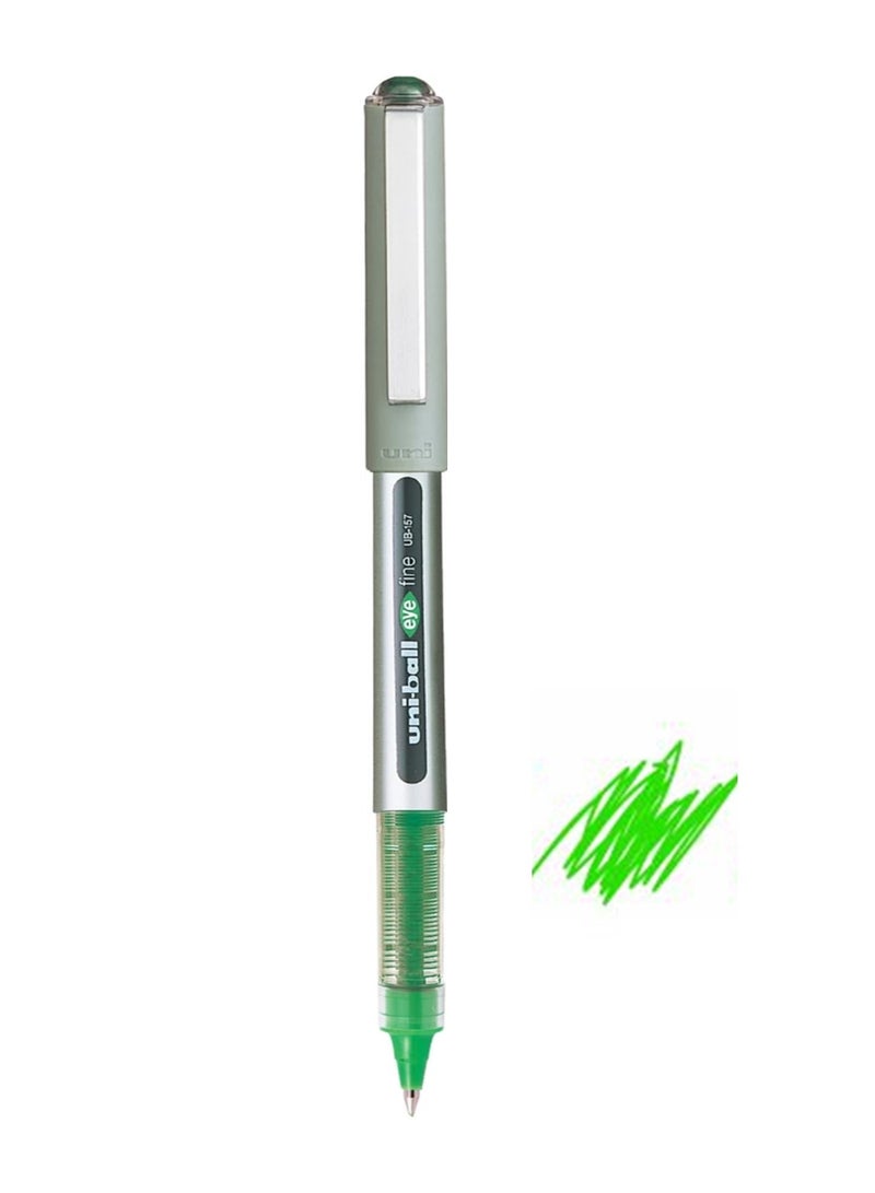 Uniball 1-Piece Eye Fine Rollerball Pen 0.7mm Tip Green Ink - Image 1