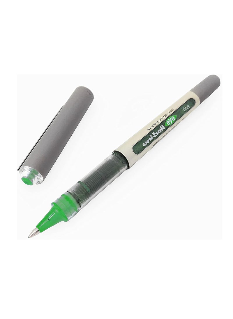 Uniball 1-Piece Eye Fine Rollerball Pen 0.7mm Tip Green Ink - Image 2