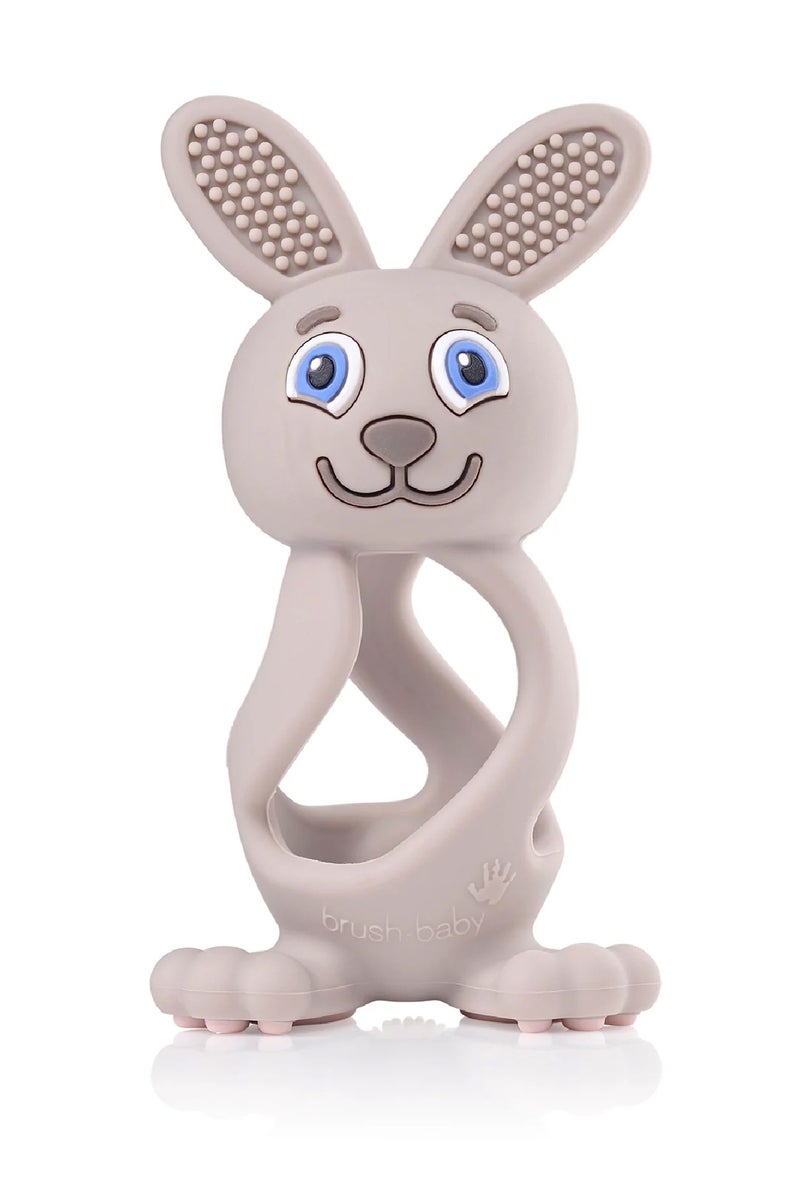 Brush-Baby Bobbie Bunny Silicone Baby Teether Toy | BPA Free | Soft Food-Grade Silicone | 0–3 Years - Image 1