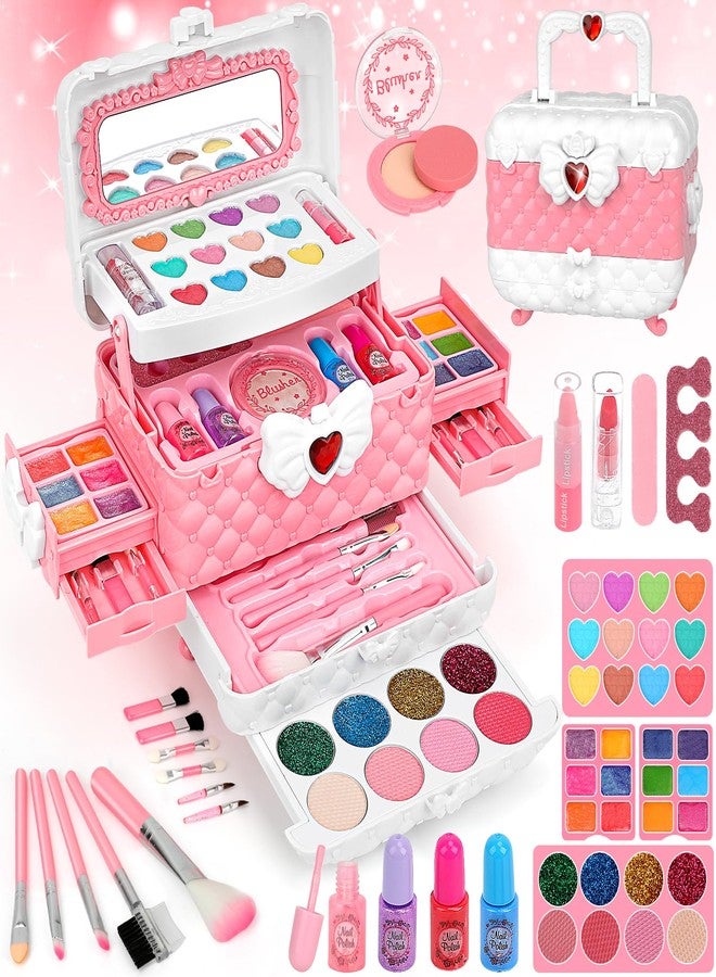 Teensymic Kids Washable Makeup Kit Girl Toys for Gifts, Teensymic Toys for Girls Princess Birthday Gift Play Make Up Toys for Girls Toys Age 4 -12 - Image 1