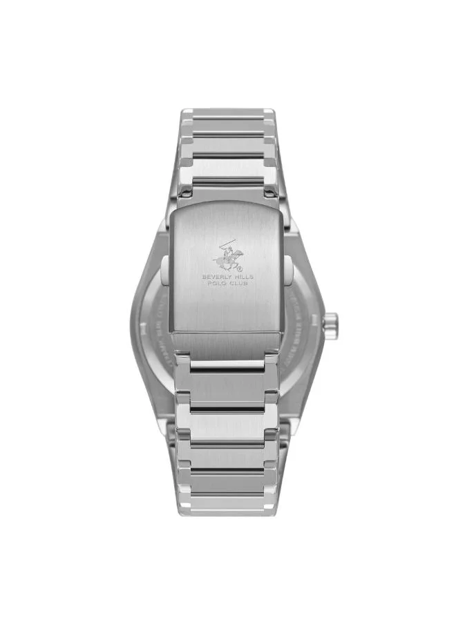 BEVERLY HILLS POLO CLUB BEVERLY HILLS POLO CLUB BP3731X.350 Men's Automatic Skeleton Display Watch & Metal Strap Silver