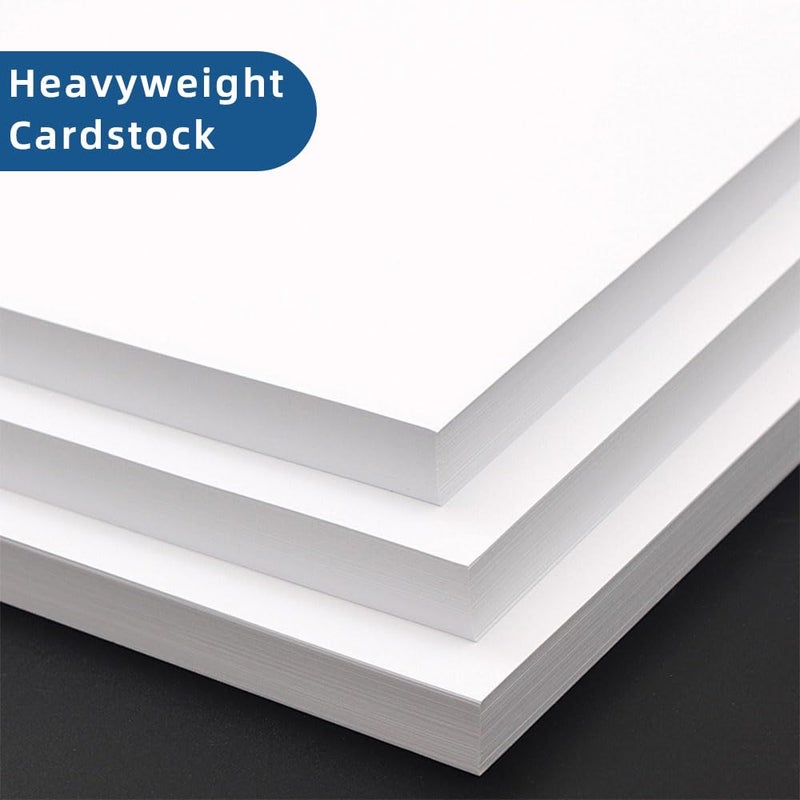 TEETOOKEA 100 Pack 4x6 White Cardstock Paper, 92lb/250GSM Heavyweight Blank Card, Thick Index Card for Printer, Postcards, Wedding Invitation, Thankyou Cards - Image 4