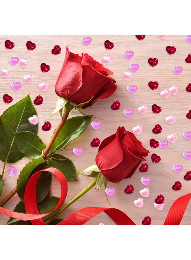 Heureppy 600 Pieces Valentine's Day Confetti Rose-gold Red Heart Confetti Valentines Decor Sequin Paper Confetti for Wedding Anniversary Engagement Bachelorette Party Favor Table Valentine's Day Decorations - Image 4