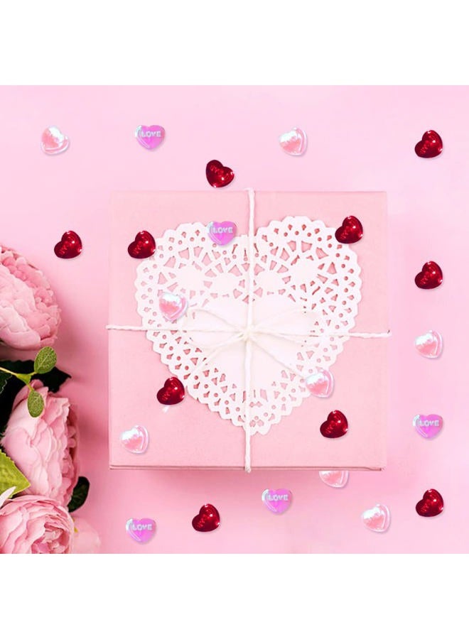 Heureppy 600 Pieces Valentine's Day Confetti Rose-gold Red Heart Confetti Valentines Decor Sequin Paper Confetti for Wedding Anniversary Engagement Bachelorette Party Favor Table Valentine's Day Decorations - Image 5