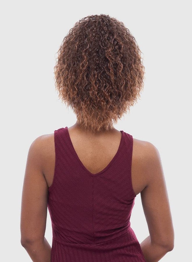 VANESSA Express Curl Medium Short Length Curly Wavy Style Synthetic Drawstring with Bundle Wrap - STB MEDOW (1B) - Image 3