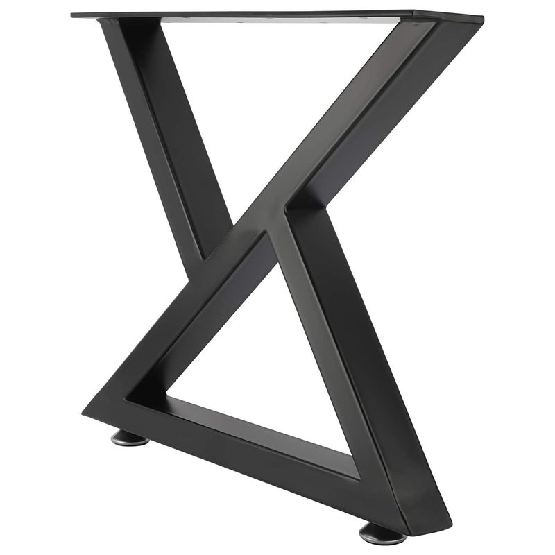 HIRVALL Table Bench Legs 16 Table Legs SandGlass Shaped Industrial Metal Legs Set of 2 - Image 4