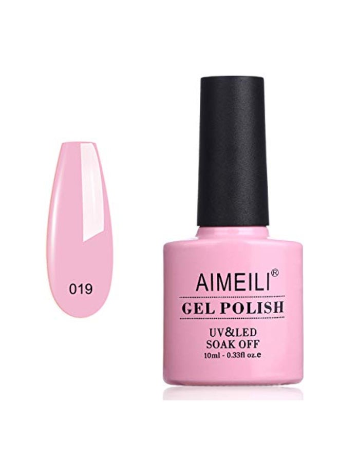 AIMEILI Soak Off U V LED Hema Free Pink Gel Nail Polish Cake Pop 019 10ml - Image 1