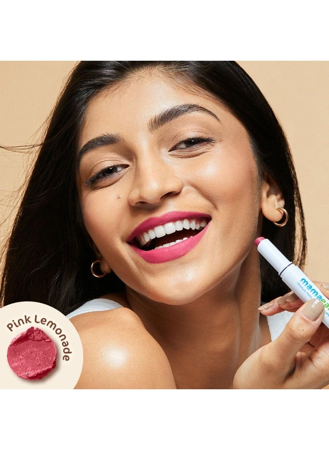 Mamaearth Moisture Matte Longstay Lipstick With Avocado Oil And Vitamin E For 12 Hour Long Stay 10 Pink Lemonade 2G  - Image 3
