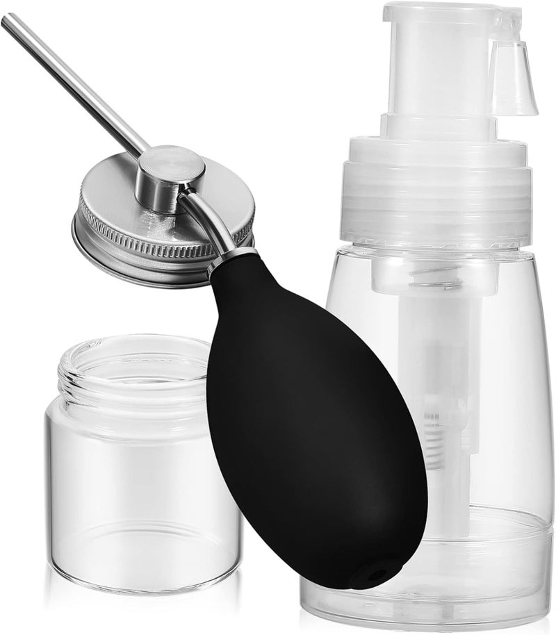 FOMIYES 2pcs Barber Powder Bottle Set 180ml Dry Powder Spray Hair Fiber Applicator Bottle Stylist Toner for Hair - Image 1
