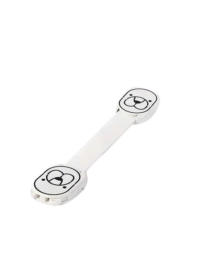 Thoraya 10Pcs Child Safety Strap Locks Baby Proofing Adhesive Latch Cabinet Drawer Door Blocker White 
