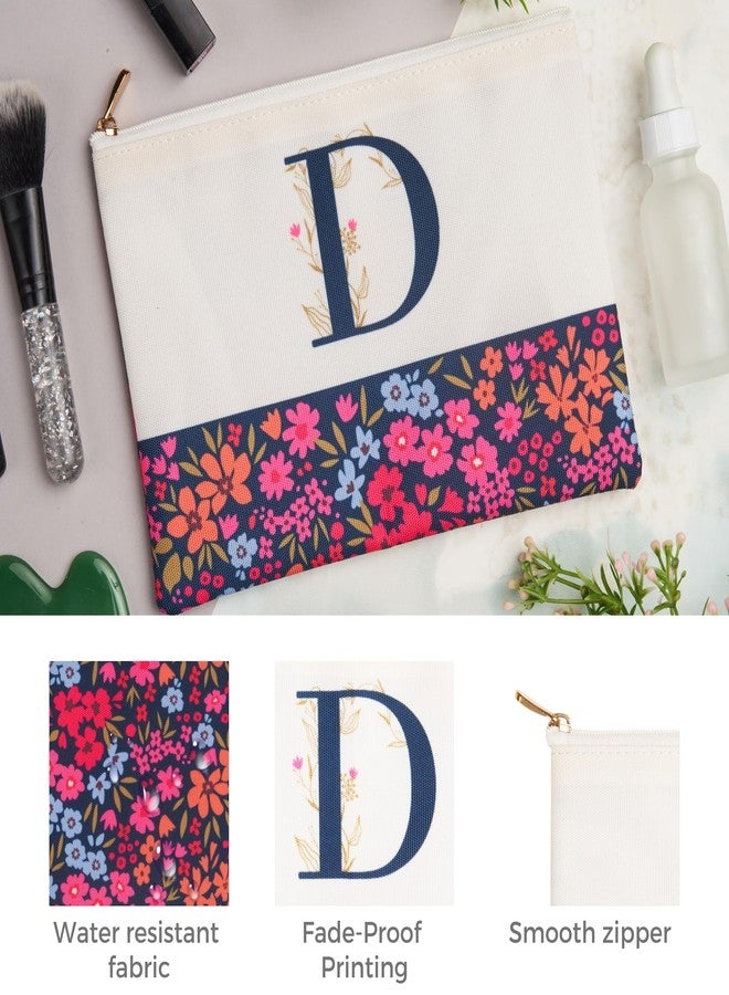 DOODLE Multifunctional Cosmetic Pouch|Pouch for Girls|Makeup Organizer|Toiletry Bag|Perfect for Daily Use, Vacation, Business Trip - (Monogram - D) - Image 3