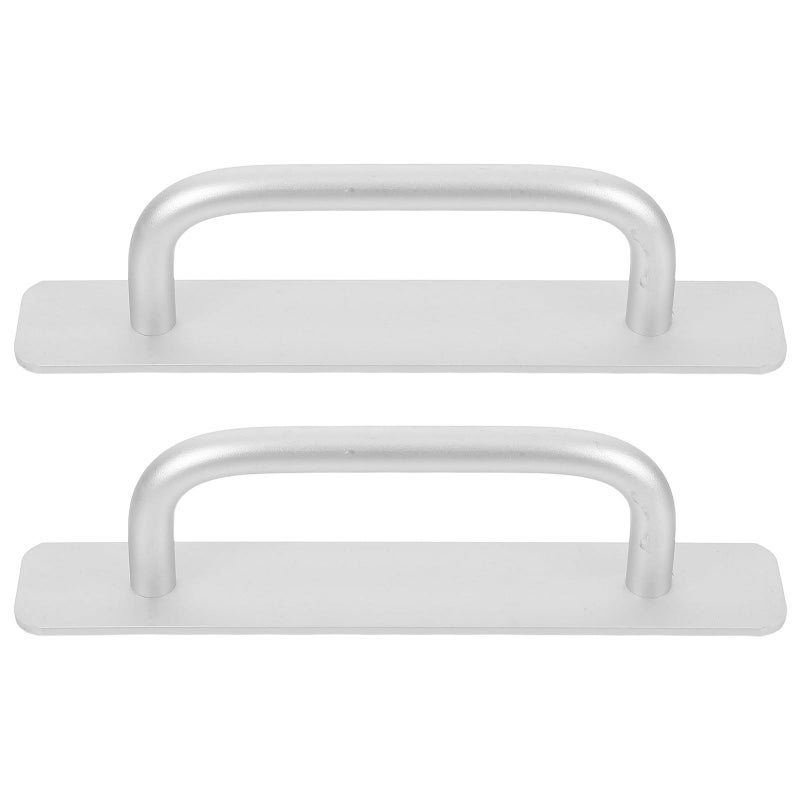 Aluminum Cabinet Door Handles 148mm Silver Adhesive Pulls For Wardrobe Kitchen - Image 2