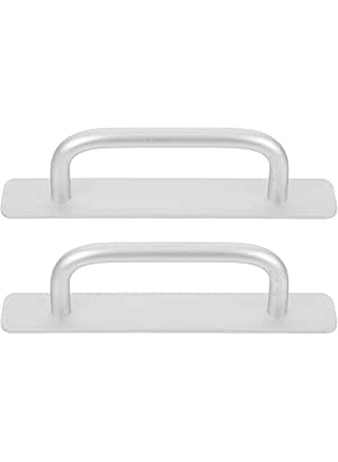 Aluminum Cabinet Door Handles 148mm Silver Adhesive Pulls For Wardrobe Kitchen - Image 1