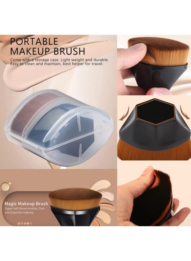 adbeni Professional Grade Foundation Makeup Brush Applicator | Flawless Blending & Seamless Coverage | Ideal For Liquid, Cream & Powder Foundations | Achieve Airbrushed Finish With Every Application - Image 3