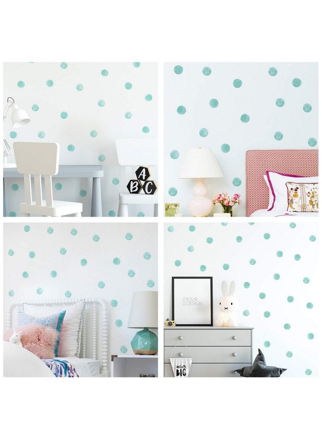 ROFARSO 120 Decals 2.2'' Cyan Polka Dots Wall Decals Stickers DIY Removable Peel & Stick Wall Art Decorations Home Decor for Nursery Bedroom Living Room Playing Room - Image 2