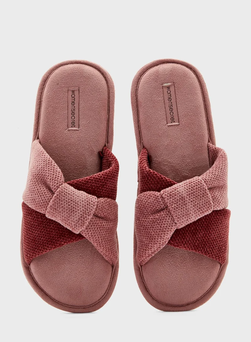 women'secret Bedroom Fur  Slip Ons