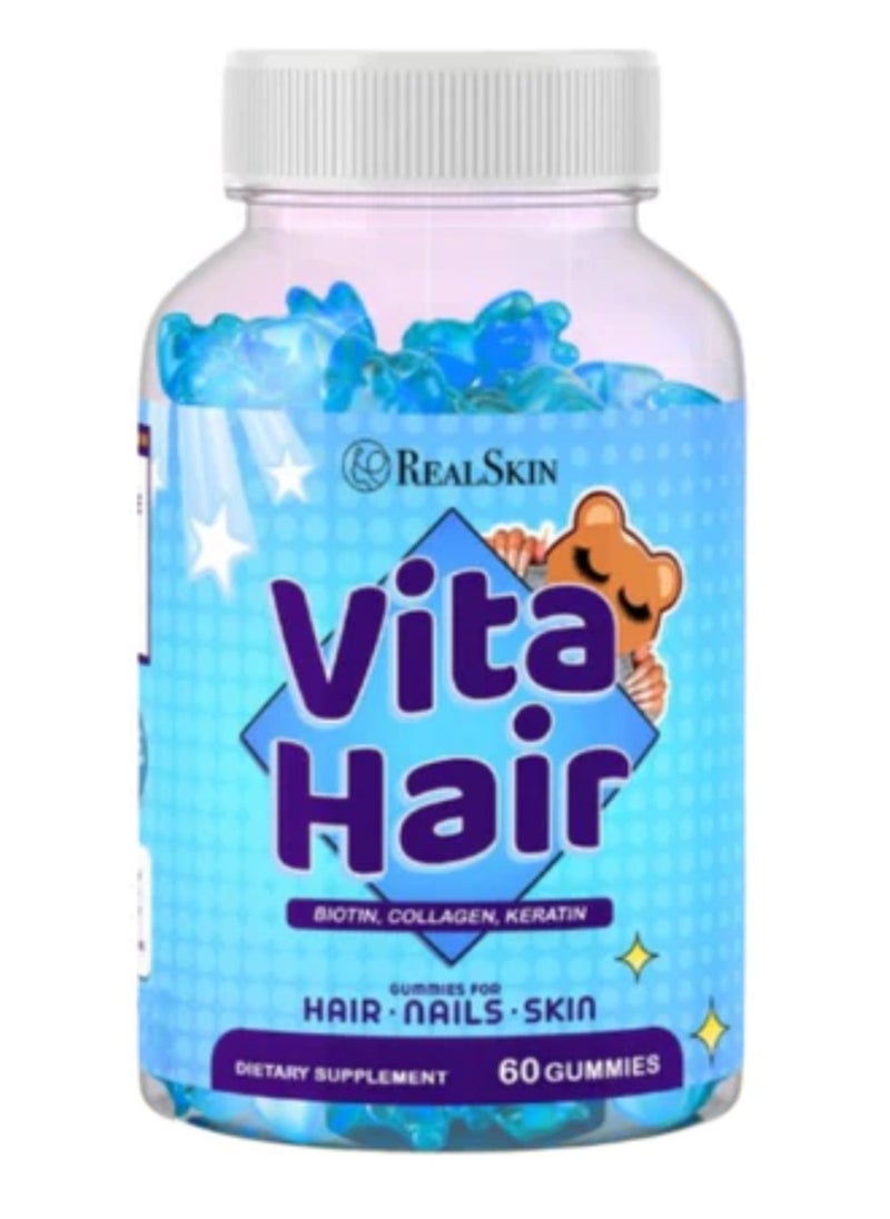 Real Skin 60 gummies for hair, nails and skin  - Image 1