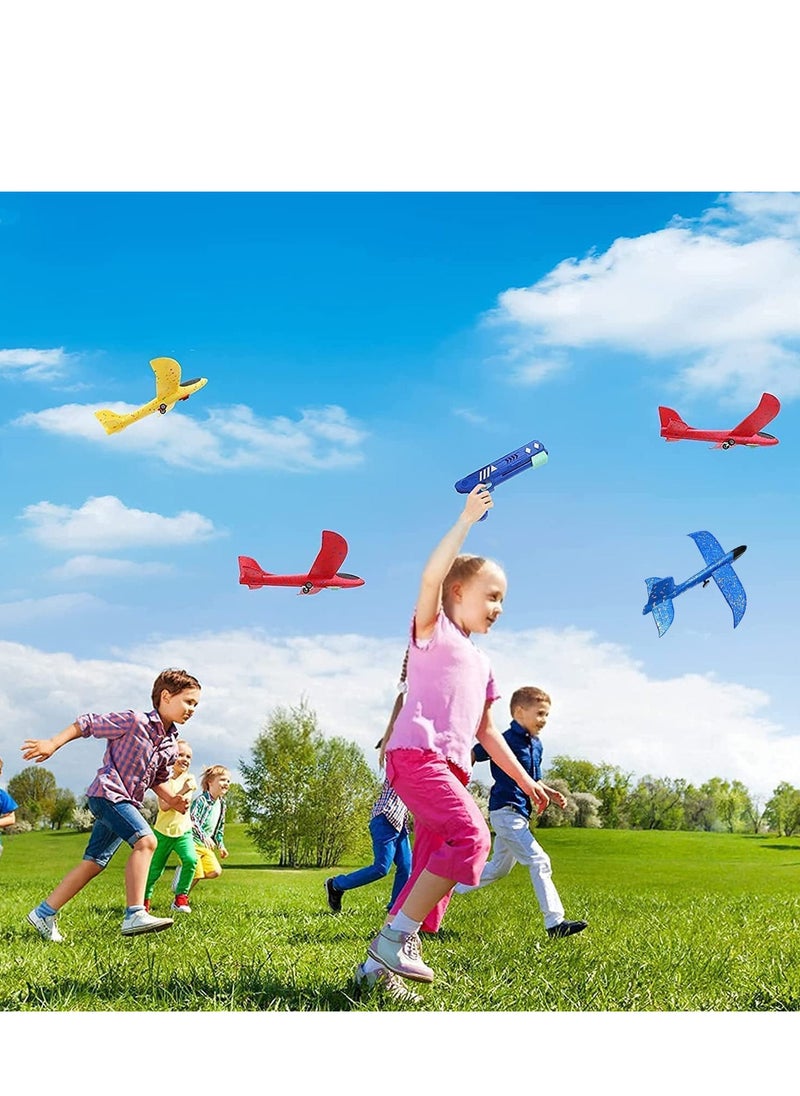 1 PC Airplane Outdoor Toys Kids Toy Airplane Launcher Toys Foam Glider Plane Flying Outdoor Shooting Toys Birthday Gift Toys for Kids Outdoor Sport Toys Party Favors In Multicolor  - Image 2